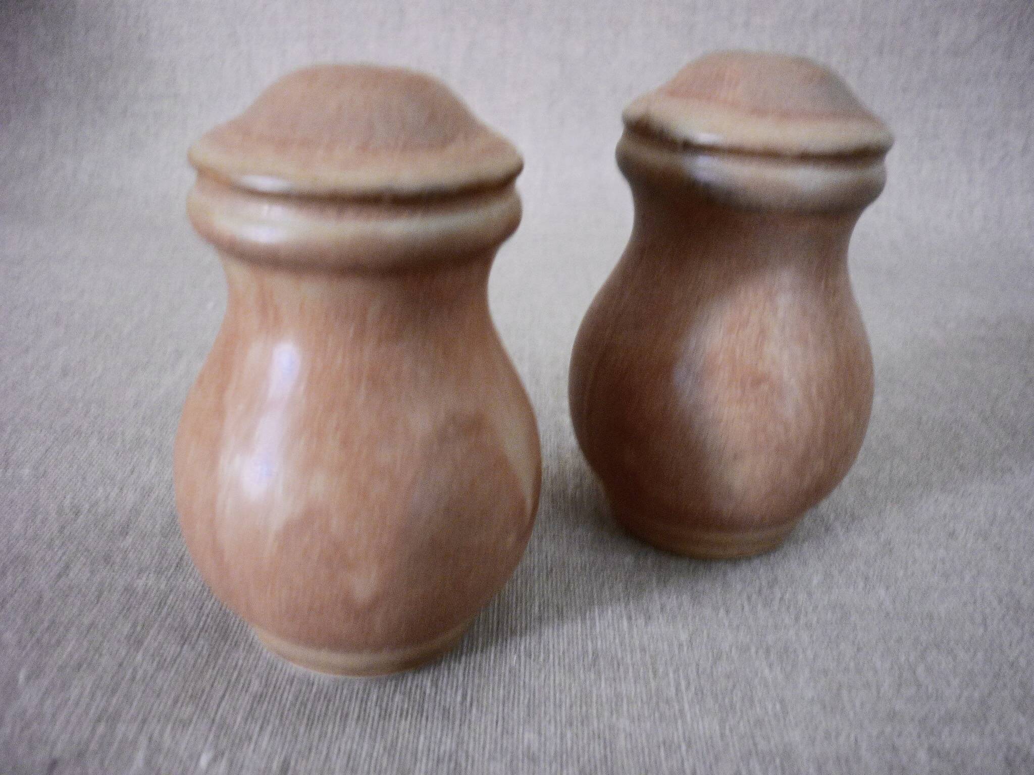 Stoneware salt and pepper shakers
