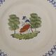 2 earthenware plates of Saint Clement hand painted diam 23 cm