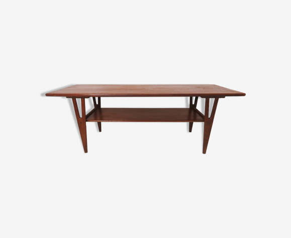 Vintage Danish Teak Wishbone Coffee Table