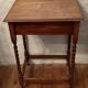 Small vintage side/bedside table from the 1940s – Wood with twisted legs