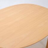 Superellipse table in beech by Piet Hein & Bruno Mathsson