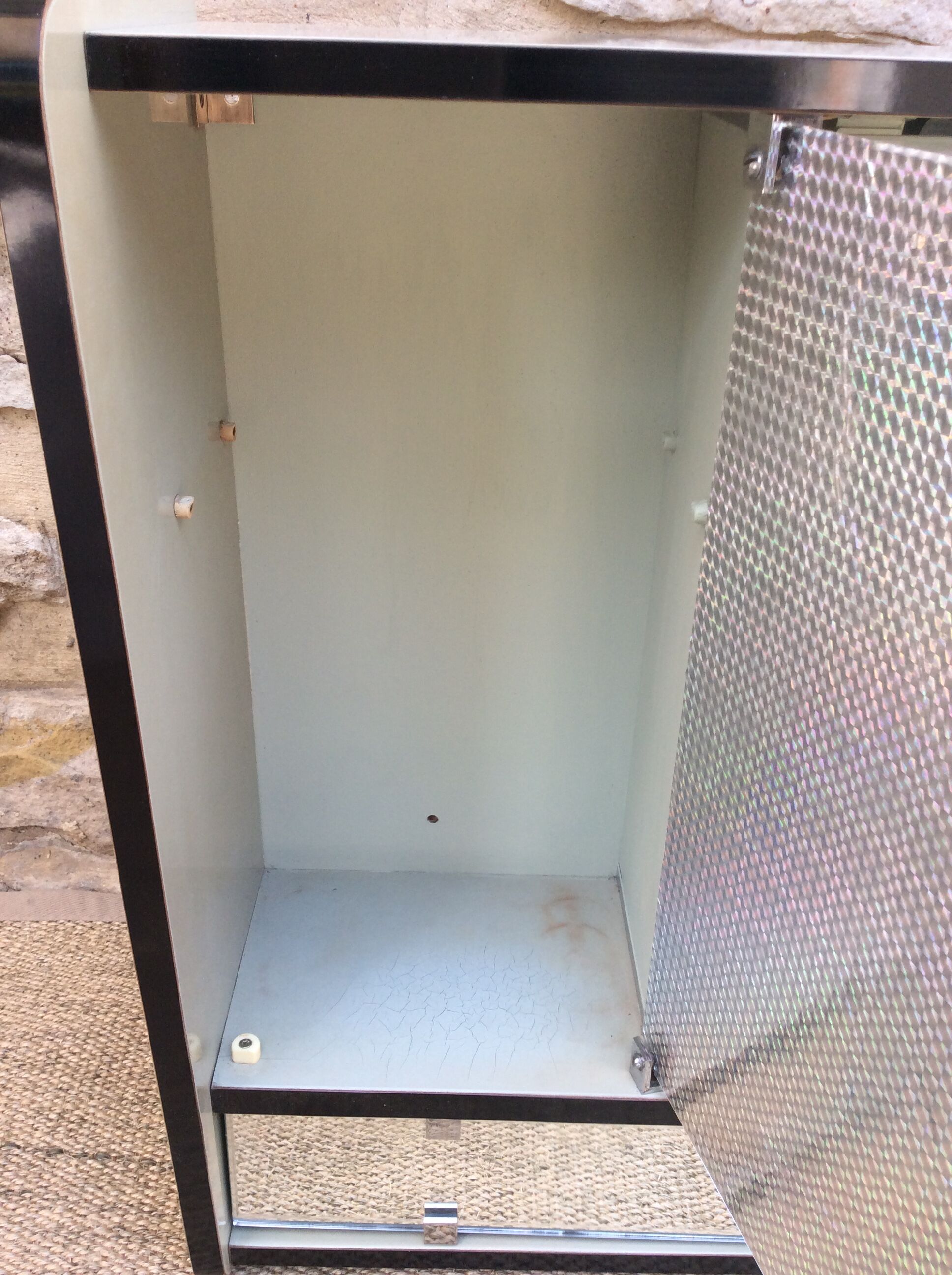 Glass toilet cabinet