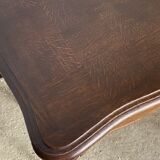 Oak desk and oak veneer with a large Louis XV style drawer