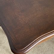 Oak desk and oak veneer with a large Louis XV style drawer