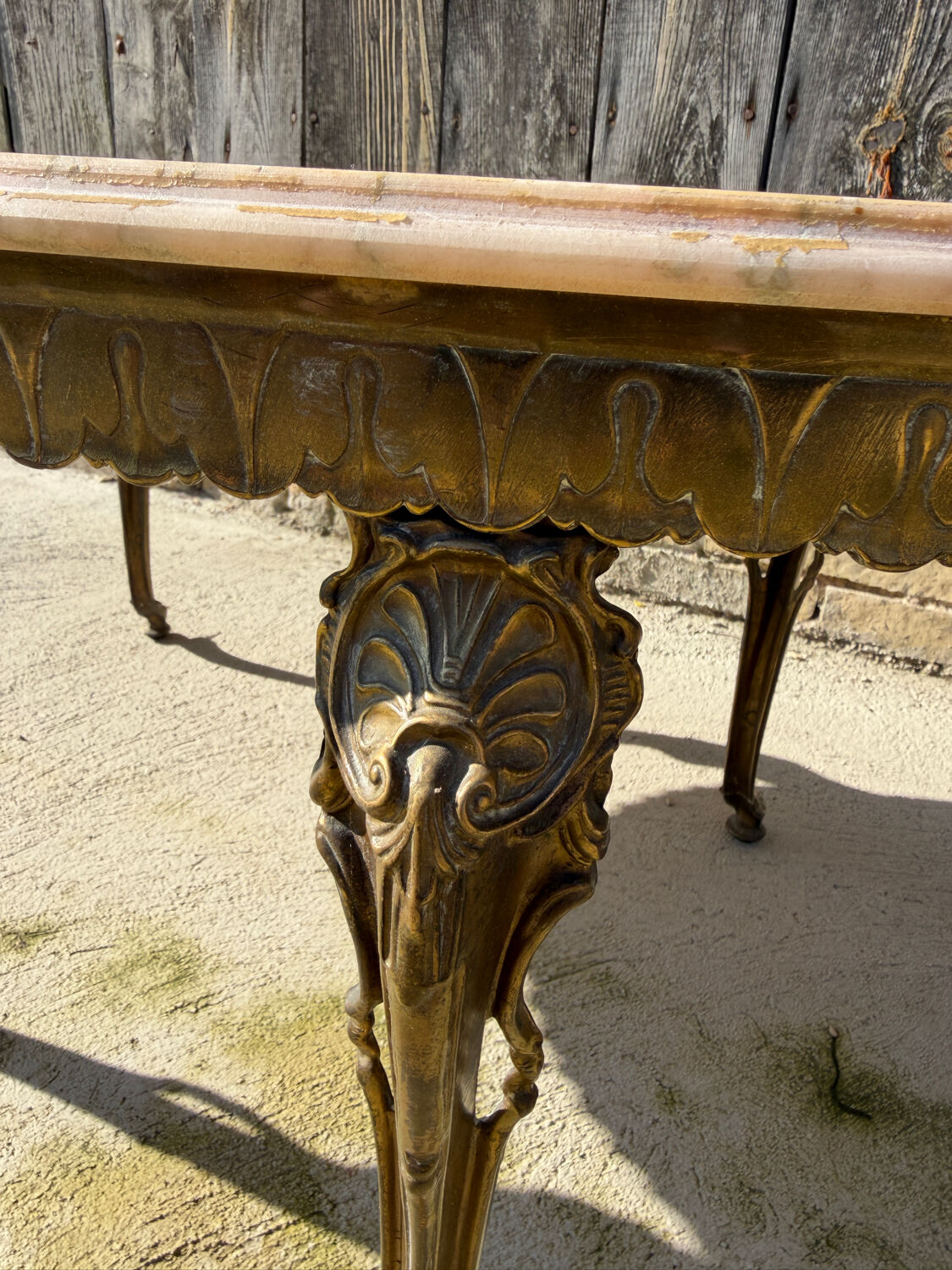 Louis XV marble coffee table