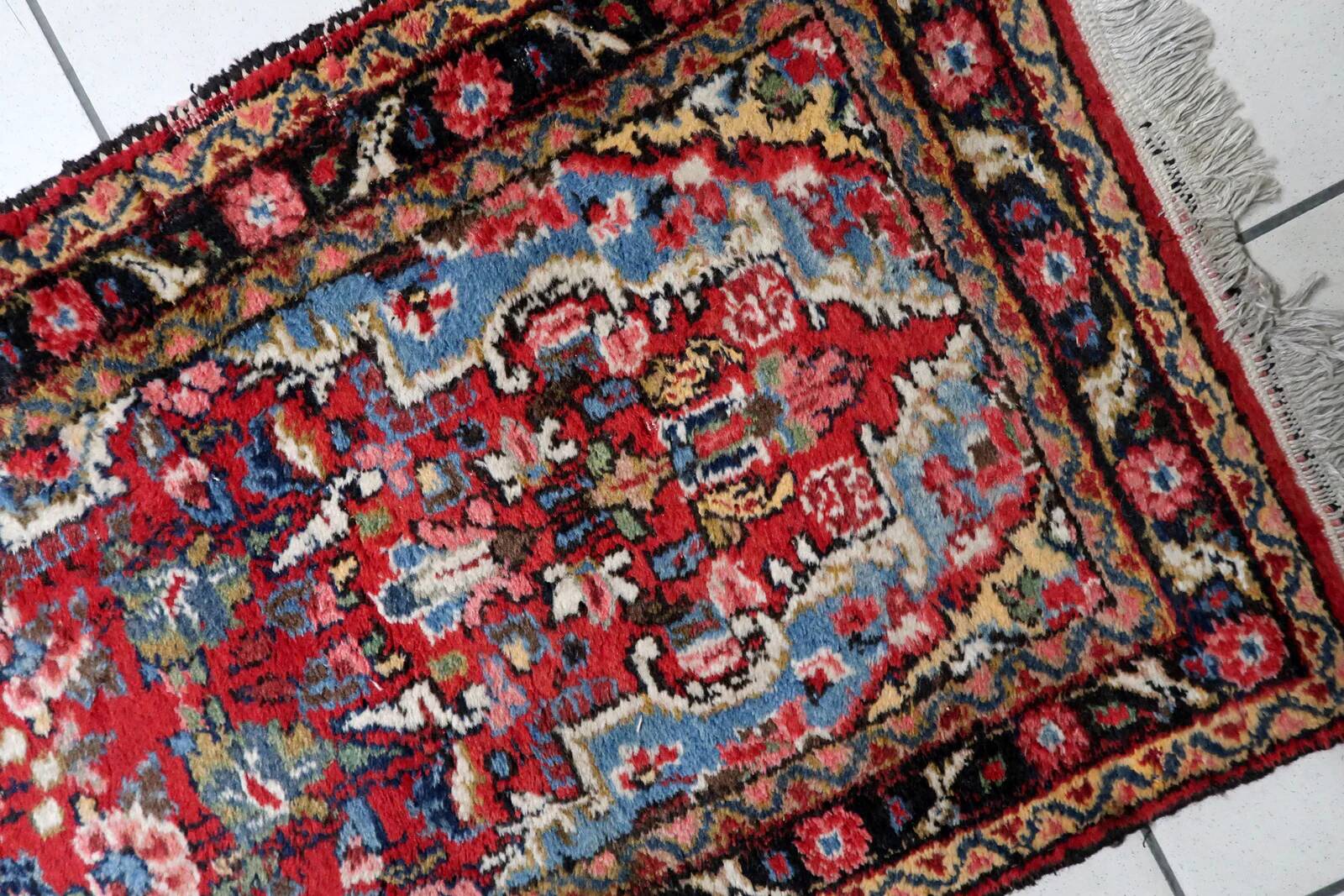 Antique Persian Hamadan runner 75 cm x 315 cm 1920s - 1C1233