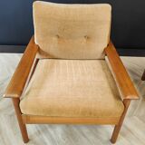 Two mid century armchairs vintage