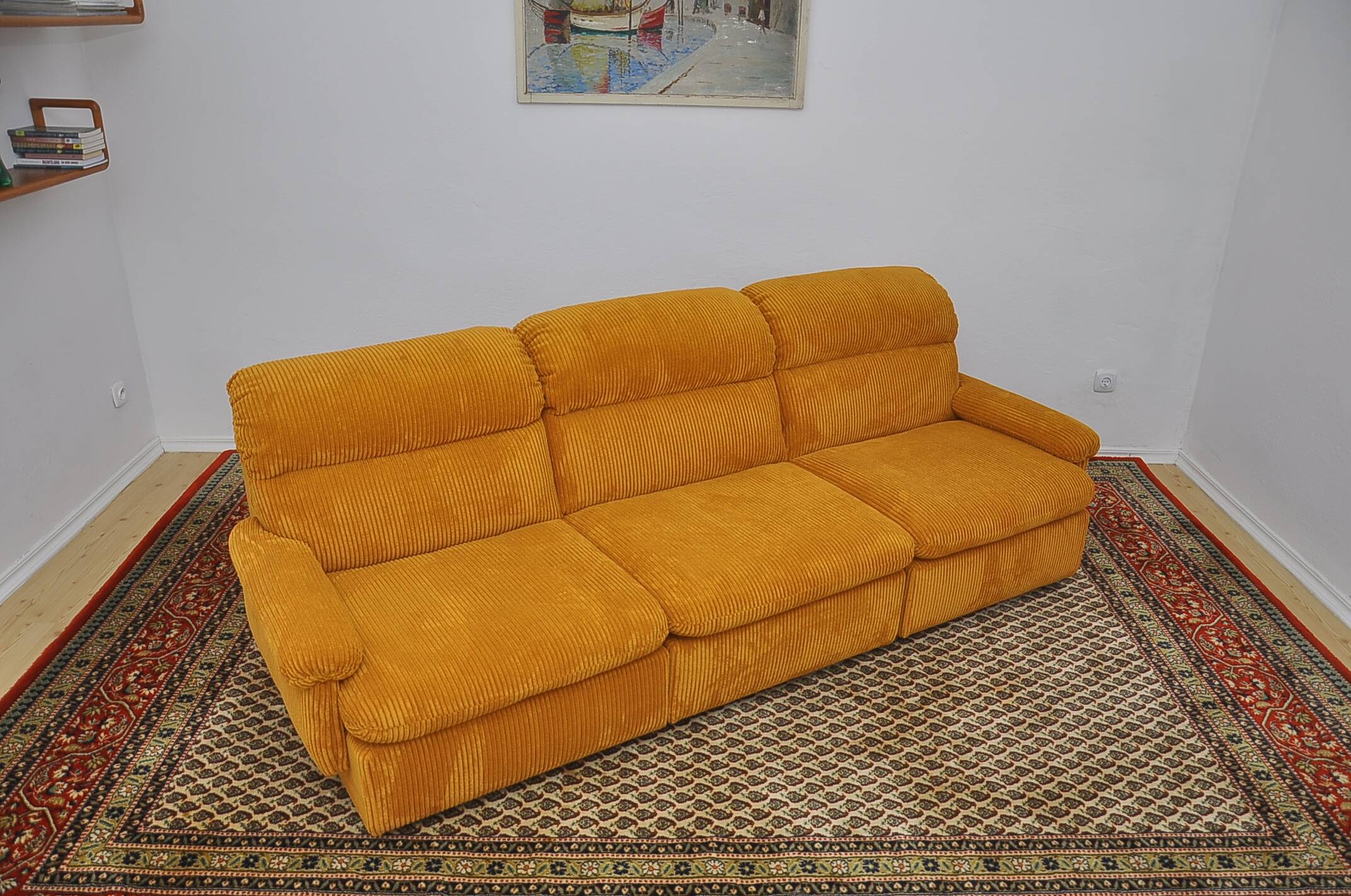 Yellow modular sofa, 1970s, set of 3