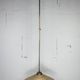 Telescopic brass and pencil reed rattan bamboo hanging pendant lamp, Italy 1970s