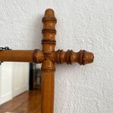 Miroir ancien en bois façon bambou