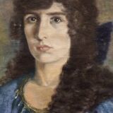 Painting on canvas, portrait of a woman, signed and dated 1926