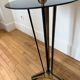 Art Deco lamp brass and black glass 260415