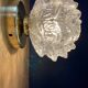 Vintage globe wall or ceiling light in molded glass in the shape of a flower