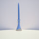 Danish vintage light blue ceramic candlestick