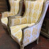 Pair of wing chairs