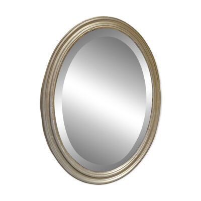 Miroir ovale biseauté