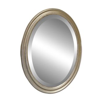Miroir ovale biseauté