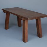 Table brutaliste en chêne massif