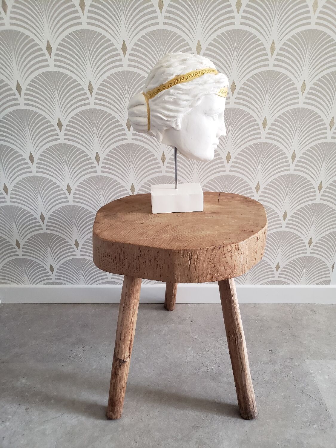 Greek woman's head in plaster