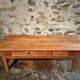 Old French rustic coffee table in cherry wood.