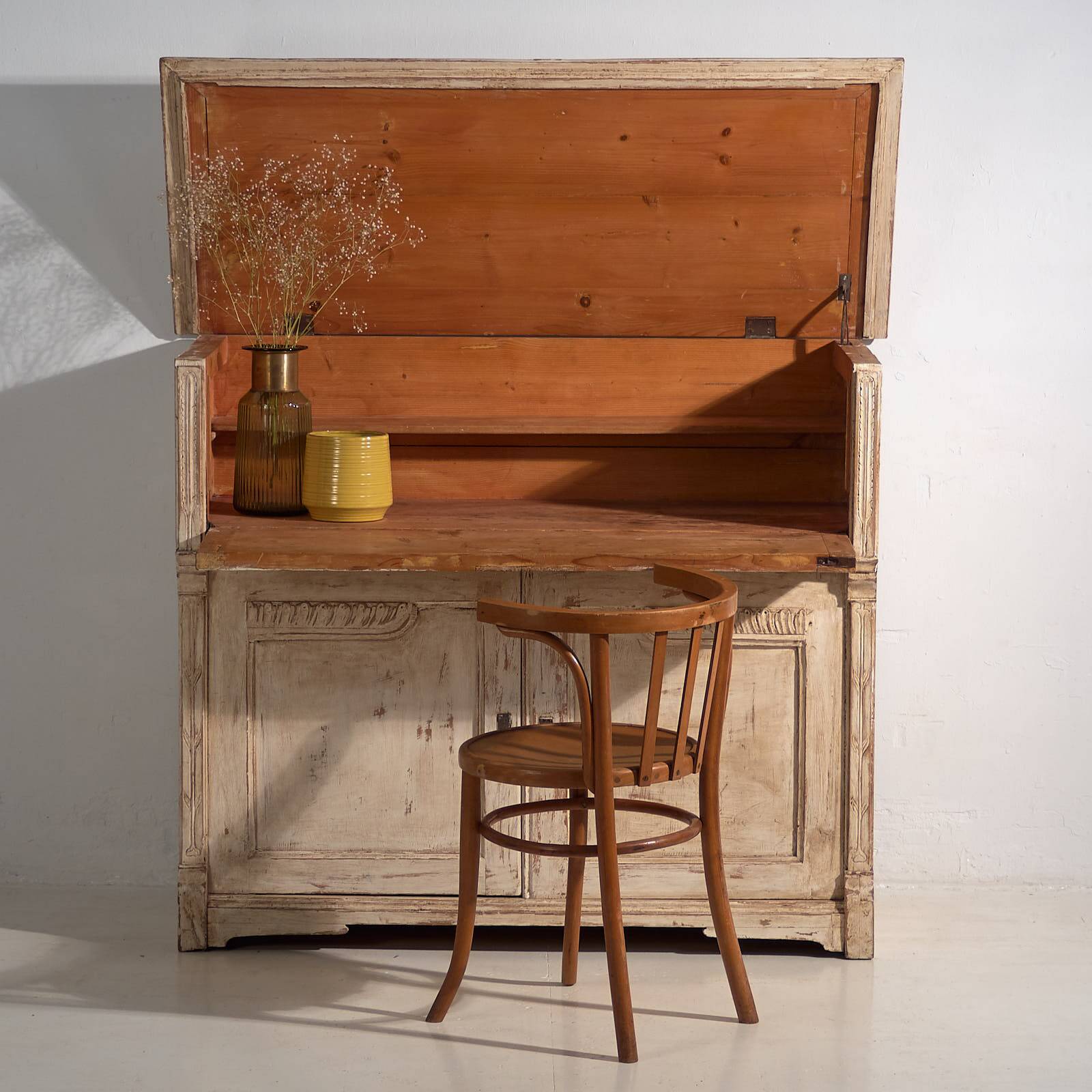 Antique white desk chest of drawers (circa 1920)