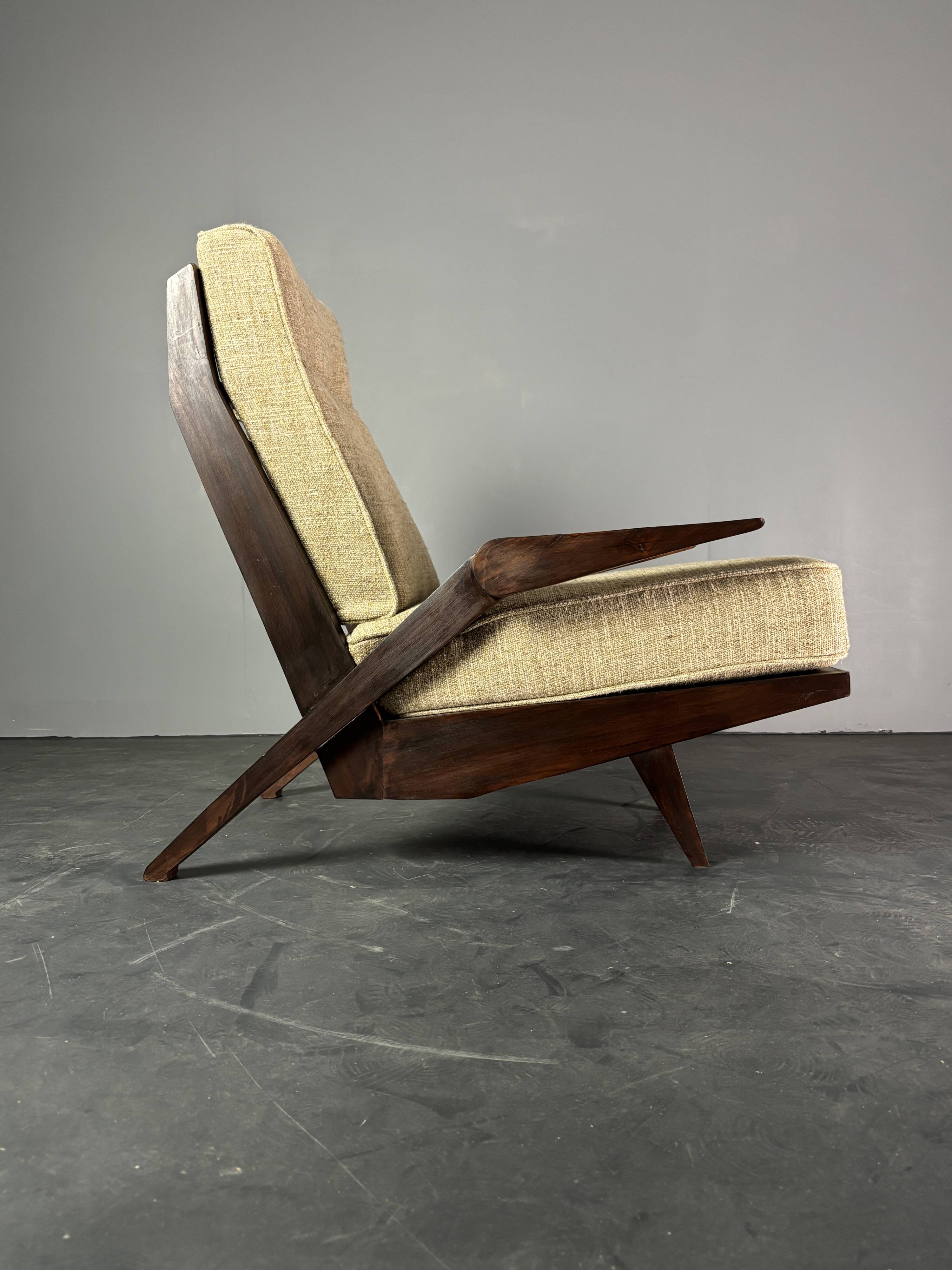 Midcentury Brazilian modernist lounge easy chair by Acacia Gil Borsoi,1950s