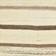 Tapis Kilim rayé crème et marron, 161 x 211 cm