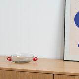 Glass bowl, Italian design, 1970s, made in Italy