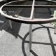 Blue enamelled lava stone coffee table