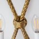 Pair of large gilded brass Noeud wall lights