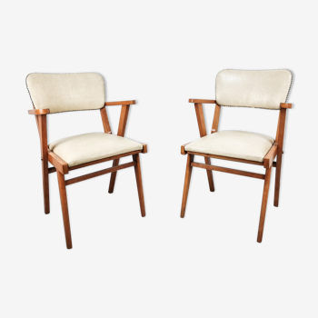 Paire de fauteuils scandinaves 1960