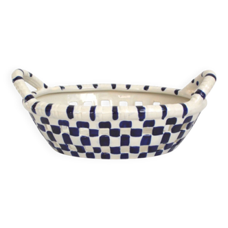 Vintage woven ceramic basket