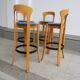 4 tabourets de bar dans le style de Bruno Rey ou Alvar Aalto