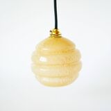 Small glass ball pendant from Clichy, Yellow, 1930