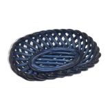 Basket, blue ceramic fruit basket