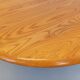 Table à manger ronde vintage Seltz des années 70 80 en orme blond massif