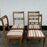 Lot de 4 chaises de salle à manger vintage en acajou