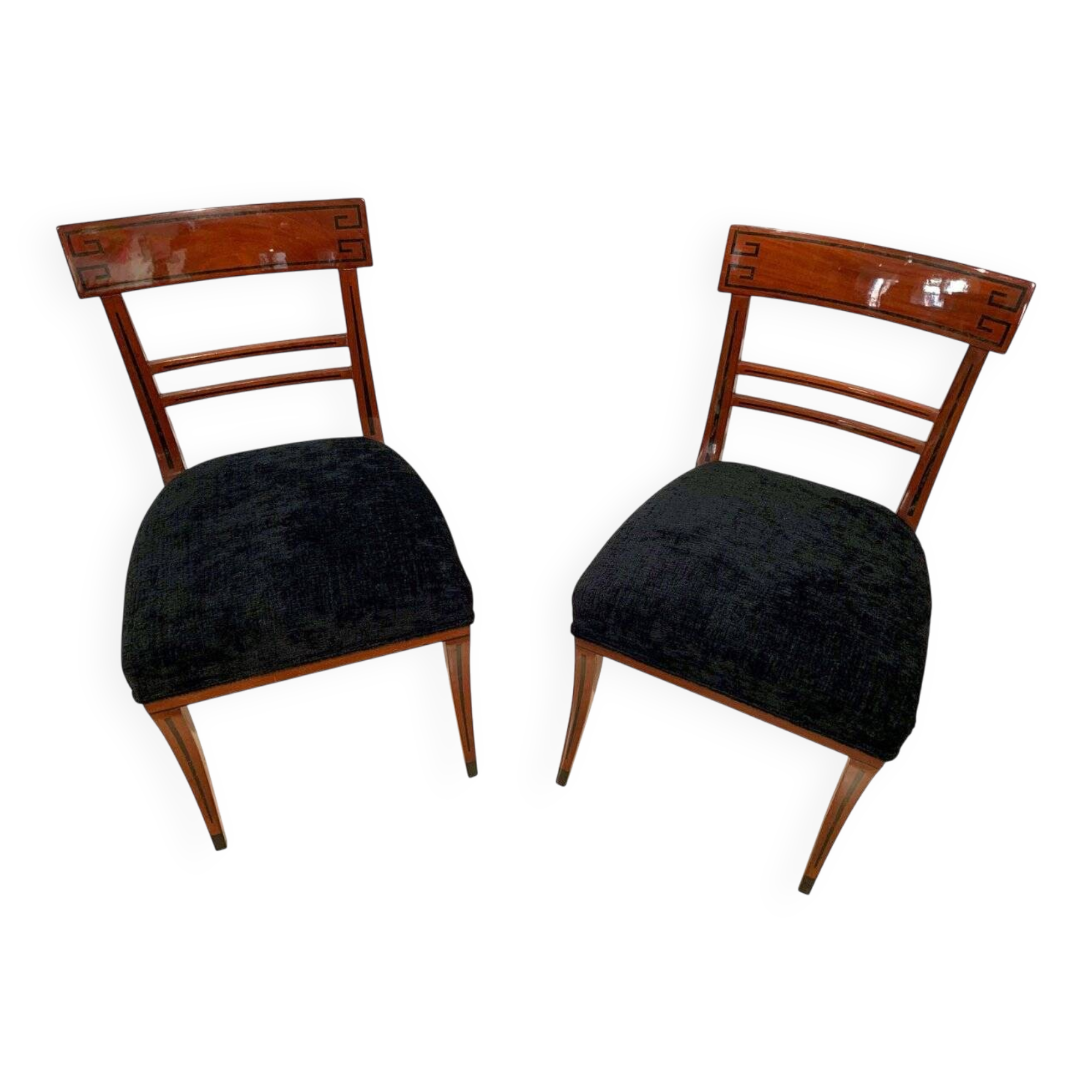 Neoclassical Solid Mahogany Side Chair, 1820s