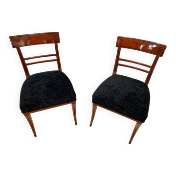 Neoclassical Solid Mahogany Side Chair, 1820s