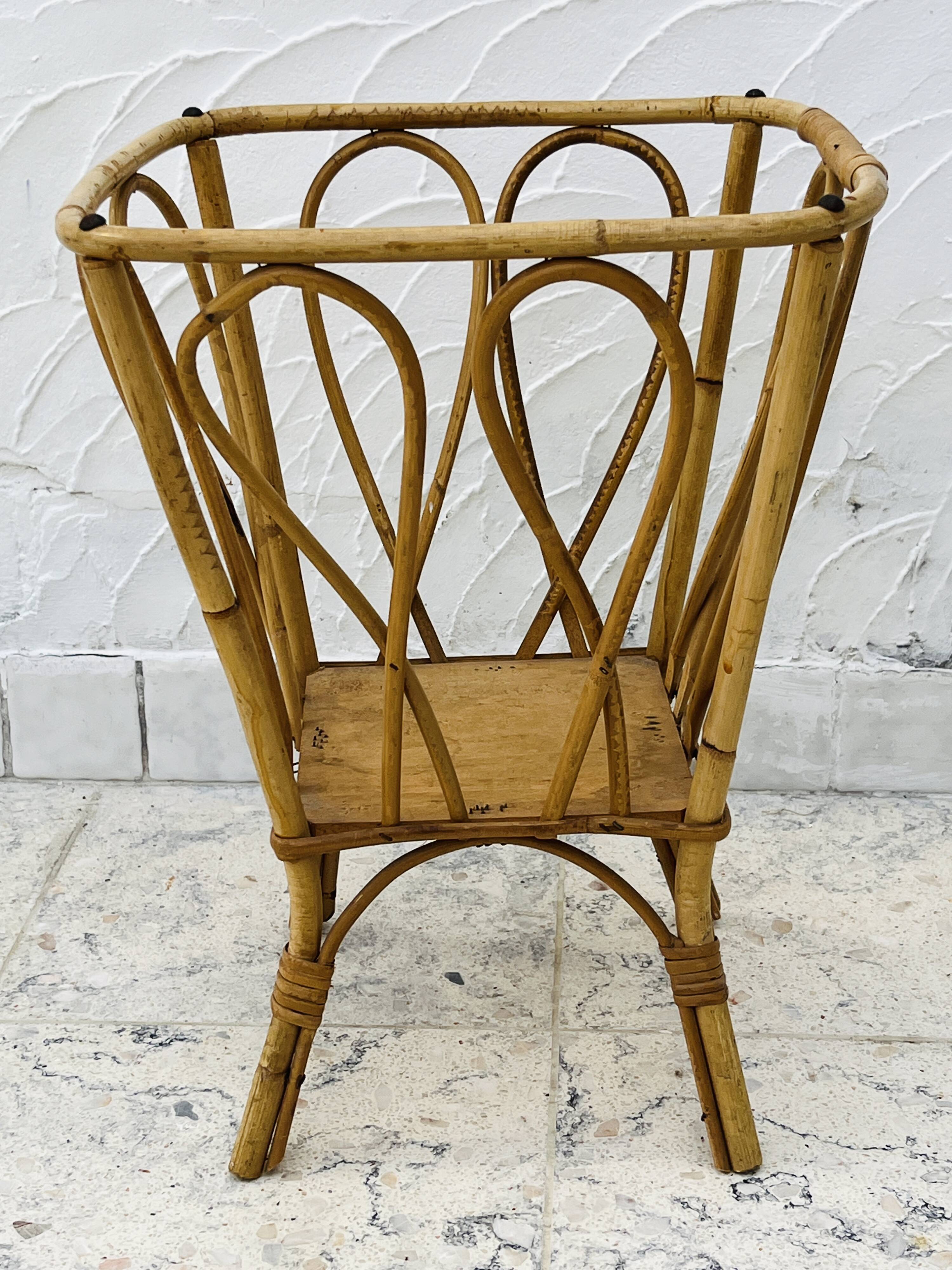 Vintage bamboo plant stand