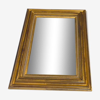 Rectangular golden mirror - 47x37cm