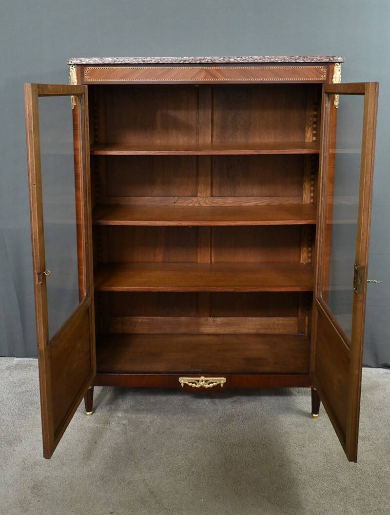 Rosewood and Mahogany Bookcase, Louis XVI Style – Early 20th Century
