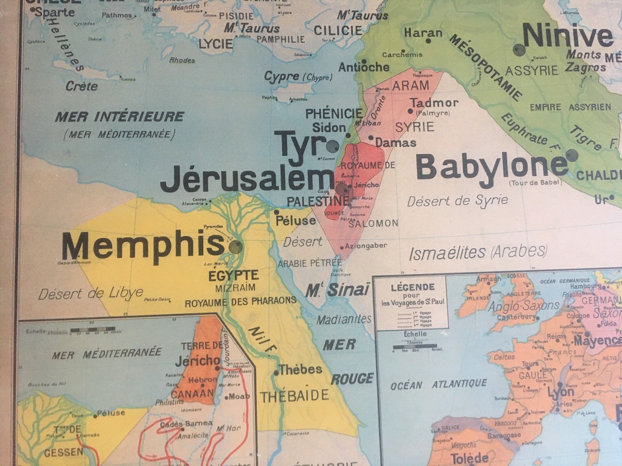 Vidal Lablache School Card No. 23 Palestine