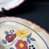 Art Deco, a dish and two Salins earthenware dishes circa 1940