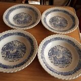 4 beverley english earthenware hollow plates