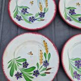 4 assiettes anciennes 1900 Sarreguemines