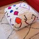 Colorful berber beery poufs azilal 60 x 60 x 20 cm