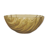 Yellow thick glass salad bowl