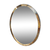 Oval beveled mirror