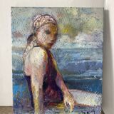 Portrait of a bather signed Patrice Landauer